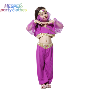 Costume de danse du ventre pour enfants HESPER Purple, déguisement de princesse arabe pour Halloween, cosplay, spectacle de carnaval, jeu de rôle, robe de fête - Product Image 1