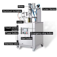 Scelleuse sous vide verticale automatique à 4 stations pour mini-boîtes, tasses à thé, bouteilles en plastique, sachets en aluminium et cartons en papier