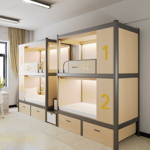 Letti a <span class=keywords><strong>capsula</strong></span> KSL con telaio in acciaio e armadio per <span class=keywords><strong>hotel</strong></span>, appartamenti, dormitori, ostelli della gioventù, <span class=keywords><strong>hotel</strong></span> a <span class=keywords><strong>capsula</strong></span>, pod per dormire - Product Image 2