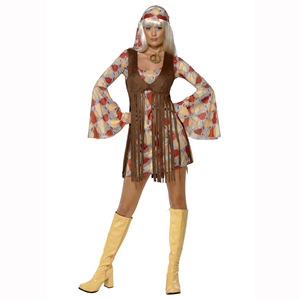 Disfraz Retro de los Años 60 y 70 para Mujer, Estilo Disco, Hippie, Groovy, para Actuaciones, Carnaval, Ropa de Chica Hippie - Product Image 6