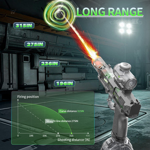 Neue Farbige Sommer-Outdoor-Strand-Sport-Party Transparente Grüne Plastik-Elektro-Wasserpistole mit Licht für Kinder - Product Image 4