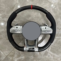 Volant en fibre de carbone véritable pour Mercedes Benz Classe E W212 W213 E200 E300 E350, volant sport en cuir