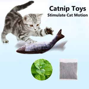 Juguete eléctrico USB para gatos y peces bailando en movimiento, hierba gatera suave, juguete para masticar para gatos, Simulación interactiva, juguete para gatos - Product Image 2