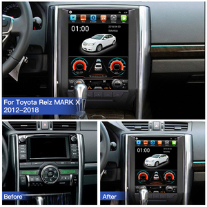 HFMidia Autoradio 12,1 pouces avec écran vertical, unité centrale multimédia vidéo Bluetooth pour Toyota Reiz MARK X 2012-2018, CarPlay sans fil - Product Image 5