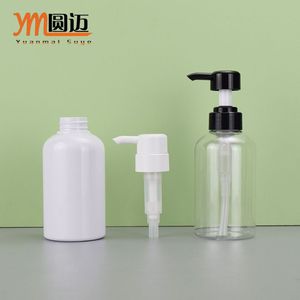 Yuanmai Suye 300ml Transparent Pet Round Shoulder Bottle With Pump <b>Head</b> Empty Shampoo Shower Gel Container - Product Image 3