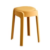 Tabouret en plastique moderne en gros, style nordique simple, pour table à manger domestique, banc empilable extra épais, durable et rembourré doux
