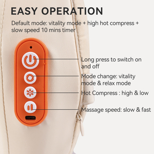 Cojín eléctrico Shiatsu para masaje de espalda, almohada masajeadora para apretar el cuello con potente <span class=keywords><strong>motor</strong></span> sin escobillas de 12V - Product Image 5