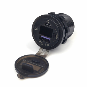 Abilkeen Sản Phẩm Mới Cổng Kép Qc3.0 USB Ổ Cắm + Pd Loại C Nhanh Chóng Sạc Ổ Cắm Và Cảm Ứng Loại Bắt Đầu Nút Và Kỹ Thuật Số Vôn Kế - Product Image 1