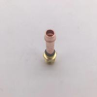 Adaptateur en laiton de réfrigération 1/4 tube de cuivre court soudé OD 6.35mm / 1/4 avec joint torique pointu
