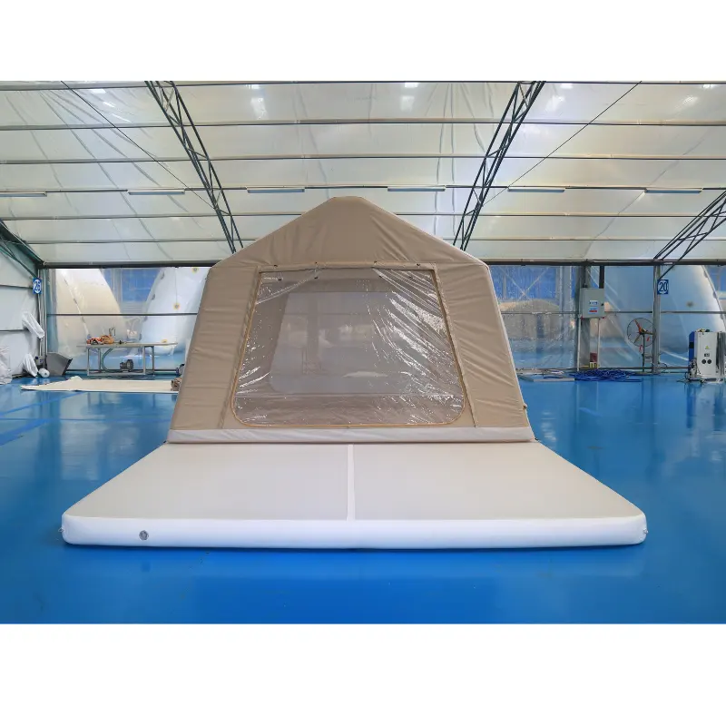 Tenda tiup luar ruangan otomatis portabel, konstruksi gratis hujan katun peralatan berkemah Super