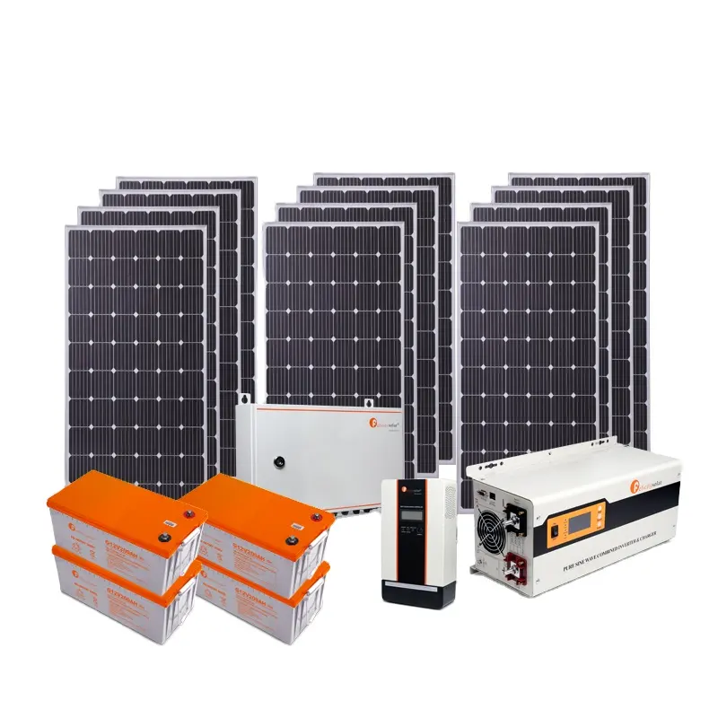 Système solaire hybride 10000w, 3kw, 5kw, 8kw, 10kw, système de l'énergie du soleil domestique, livraison gratuite