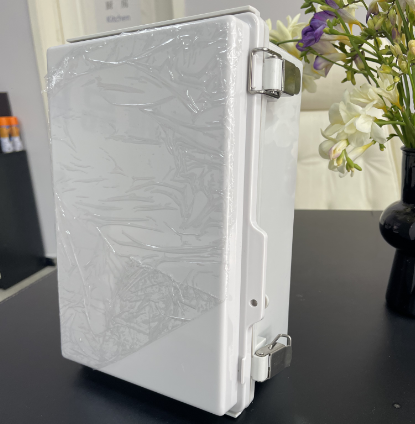 IP65 Waterproof Grey Rectangle Electrical Control Box ABS PC Wall Mount Enclosure with Metal Buckle Safety Durable