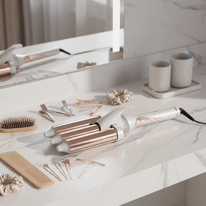 New Design Styling Salon Three Barrel Temperature Control Fast PTC Heat <strong>Hair</strong> Wave Curling Iron <strong>Curler</strong> Curly <strong>Machine</strong> - Product Image 2