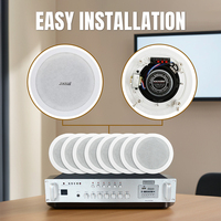 Haut-parleurs de Plafond Coaxiaux Hi-Fi 703 Haut de Gamme 60 W 8 Pouces pour Système Sonore de Mosquée et Église, avec Amplificateur