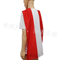 Neuheiten Patent Hersteller Custom 2026 Fußballfans Merchandise Country Body Flag Fan T-Shirt mit Cape
