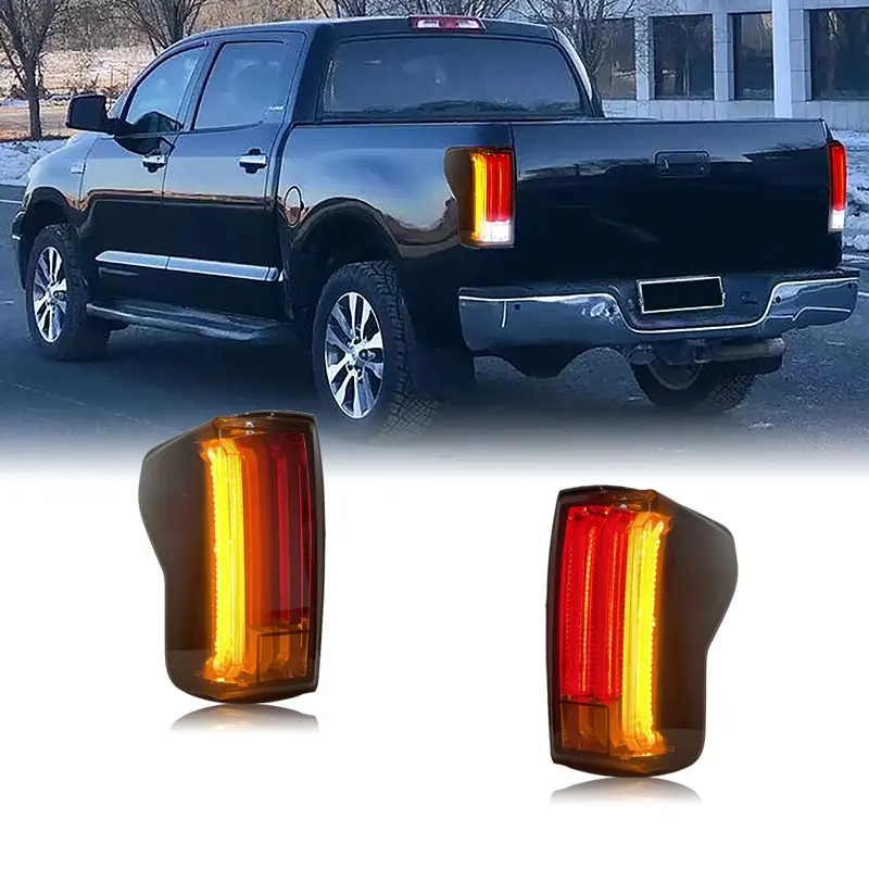 Dk chuyển động bán buôn nhà máy bán xe tải đèn cho Toyota Tundra 07-13 LED phía sau đuôi ánh sáng lần lượt đèn tín hiệu đèn sao lưu đèn