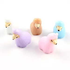 Mignon dessin animé 3d miniature ferme moutons ornements résine décoration pour voiture de bureau