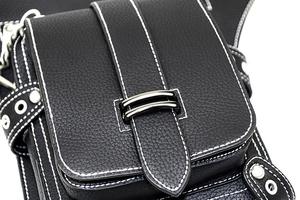 Tas bahu Retro Steampunk, ransel kulit Gotik hitam, tas kaki pinggang aksesori sepeda motor wanita - Product Image 5