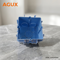 Boîtier de commutation bleu type 86 IP54 86x86x35mm 3x3 à fond ouvert ignifuge pour raccordement électrique
