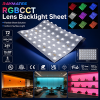 Feuille LED SMD5050 DC24V découpable avec lentille flexible, haute CRI, pour éclairage de comptoirs en quartz, vitraux et rétroéclairage d'onyx