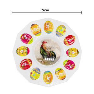 Plato <span class=keywords><strong>cromático</strong></span> redondo de 12 huevos, vajilla de Pascua, bandeja de huevos de plástico, venta al por mayor - Product Image 6