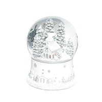 Boules de Noël en verre transparent captivantes avec musique harmonieuse, globe à neige, merveilles en résine