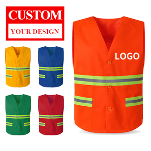 0717 Promotional Custom Reflective Vest Safety Jackets <b>Work</b> <b>Clothes</b> Men <b>Construction</b> with Logo - Product Image 2