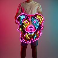 LED Neon burcu özel Logo işareti ticari akrilik alışveriş merkezi dükkanı duvar işık sanat esnek özelleştirilebilir düğün olay duvar dekorasyon