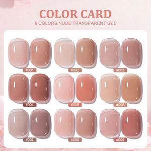 Miss Gooey 9가지 누드 네일 폴리쉬, 반영구 쏙오프 젤 폴리쉬 세트, 헤마 프리 UV 젤 네일 아트 디자인 네일 용품 살롱용 - Product Image 4
