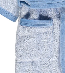 Paño de rizo suave de algodón 100%, azul cielo, cuadrado, manga larga, toallita para bebés recién nacidos, marca italiana al por mayor para exportación a granel - Product Image 3