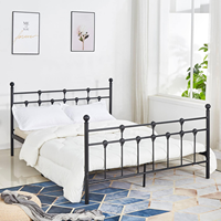 Lit Queen Size en Fer Forgé à Prix Abordable, Design Simple, Démontable, Vente en Gros