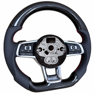 พวงมาลัยคาร์บอนไฟเบอร์สำหรับรถยนต์ Volkswagen Passat B6 B7 B8 CC <span class=keywords><strong>Golf</strong></span> MK5 MK6 MK7 GTI R Polo พวงมาลัยแบบกำหนดเอง - Product Image 5