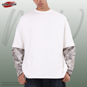 Camiseta de Manga Larga con Camuflaje Desértico Estilo High Street, Diseño de Dos Piezas con Colores Contrastantes para Hombre - Product Image 4