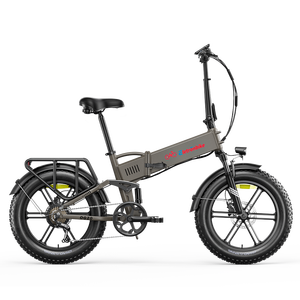 Bicicleta Eléctrica Plegable de 20 Pulgadas con Neumáticos Anchos, Desbloqueo NFC, Pantalla LED, Suspensión Completa, Motor sin Escobillas de 55 Nm, Freno de Disco Hidráulico, Carga Máxima de 624 Wh - Product Image 6