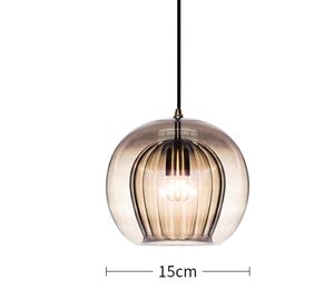 Lampe à suspension <span class=keywords><strong>Globe</strong></span> en verre moderne de conception nordique grand îlot de cuisine éclairage facile Installation à la maison lustres lampes suspendues - Product Image 6
