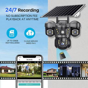 Caméra de sécurité solaire 4G à triple objectif SC29, 12MP Ultra <span class=keywords><strong>HD</strong></span> V380 <span class=keywords><strong>Pro</strong></span>, caméra PTZ extérieure à faible consommation d'énergie, vente en gros - Product Image 5