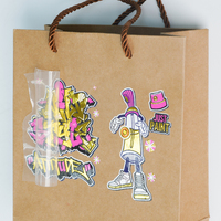 Autocollants adhésifs imprimés en couleur pleine UV imperméables de 16 oz pour transfert de logo DIY, étiquettes pour tasses en céramique/verre, emballage en vinyle