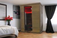 SS-300V Chauffage en verre rouge à spectre complet pour 3 personnes en cèdre rouge à faible EMF électrique solide pour une utilisation intérieure et extérieure Panneau de commande