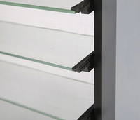 Fenêtres à persiennes Cadre en aluminium Persiennes en verre Fenêtre Jalousie Fenêtre avec moustiquaire