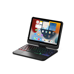 360 °   Funda con Teclado Táctil Giratorio para <span class=keywords><strong>iPad</strong></span> <span class=keywords><strong>Mini</strong></span> 7 A17 Pro (2024) y <span class=keywords><strong>Mini</strong></span> 6 (2021) de 8.<span class=keywords><strong>3</strong></span> Pulgadas con Retroiluminación de 7 Colores - Product Image 2