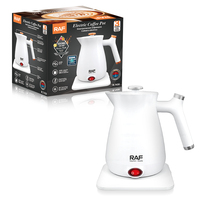 Bouilloire électrique RAF 220V R.7430 500W 0.5L, ébullition rapide, base pivotante à 360°, arrêt automatique pour la maison, la cuisine, le café et l'eau chaude
