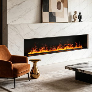 Insert de foyer à vapeur d'eau Prestige 60 pouces (150 cm) moderne avec effet 3D et raccordement à l'eau - Product Image 1