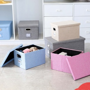 Miễn phí mẫu nhỏ các tông không dệt trẻ em quần áo đồ chơi giày vải Cube hộp lưu trữ - Product Image 6