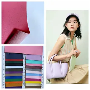 2024 new coming hot selling many colors small lines synthetic leather sheep skin leather for making purse