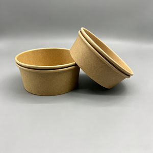 Disposable PE Laminated <b>Paper</b> <b>Bowl</b> Oil Proof Custom Logo Print Bulk Order Free Sample for Food Takeaway Packaging - Product Image 3