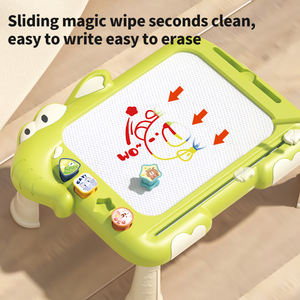 Zhorya mainan Puzzle plastik <span class=keywords><strong>2</strong></span> in 1, mainan edukasi kartun anak menggambar papan lukis - Product Image 3