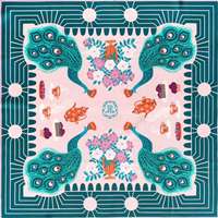 Alas Mahjong Motif Pohon Palem Oranye Pastel, Lipat, Modern, Mewah, Anti Selip, Alas Meja Permainan Poker Karet