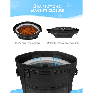 Bolsa para Premios de Perro con Cierre Magnético Mejorado, 3 Formas de Uso, 4 Compartimentos, con <span class=keywords><strong>Clicker</strong></span> de Entrenamiento y Forro de Silicona - Product Image 4