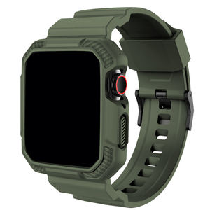 Housse de protection avec bande de bracelet en silicone pour <span class=keywords><strong>Apple</strong></span> <span class=keywords><strong>Watch</strong></span> 9/8/<span class=keywords><strong>7</strong></span>/6/5 Ultra TPU intégré Sport Band pour Iwatch Ultra 49mm - Product Image 2