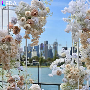 Centros de mesa modernos LEDA para bodas, telón de fondo floral, telón de fondo de metal blanco para decoración de bodas, eventos, fiestas de cumpleaños - Product Image 4